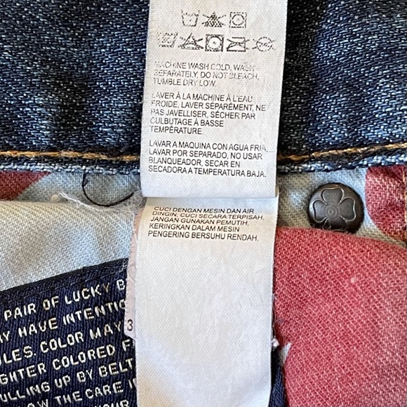 Lucky Brand 363 Vintage Straight Jeans 34x30 Soft Medium Blue Distressed - Picture 14 of 16